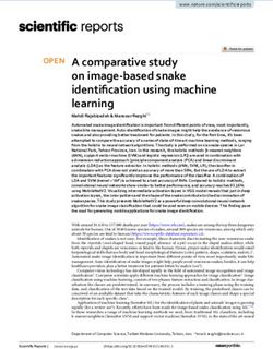 A comparative study on image based snake identification using machine learning