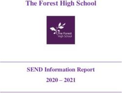 The Forest High School - SEND Information Report 2020 2021 - The SGS Academy Trust