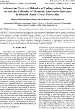 Information Needs and Behavior of Undergraduate Students towards the Utilization of Electronic Information Resources in Selected South African ...