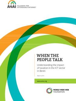 WHEN THE PEOPLE TALK Understanding the impact of taxation in the ICT sector in Benin