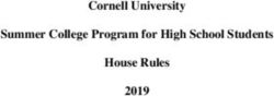Cornell University Summer College Program for High School Students House Rules 2019
