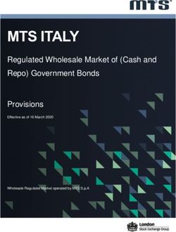 MTS ITALY Regulated Wholesale Market of (Cash and Repo) Government Bonds Provisions - MTS Markets