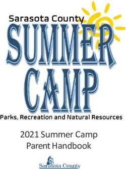 2021 Summer Camp Parent Handbook - Sarasota County