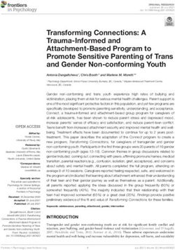 Transforming Connections: A Trauma-Informed and Attachment-Based Program to Promote Sensitive Parenting of Trans and Gender Non-conforming Youth ...