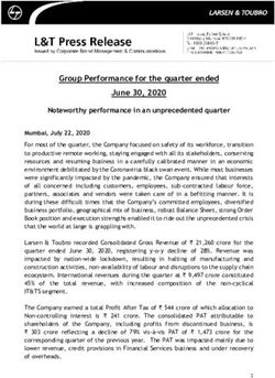 Group Performance for the quarter ended June 30, 2020
