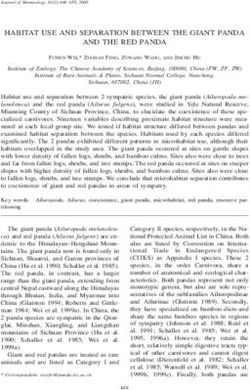 HABITAT USE AND SEPARATION BETWEEN THE GIANT PANDA AND THE RED PANDA