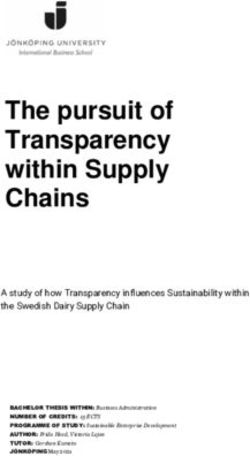 THE PURSUIT OF TRANSPARENCY WITHIN SUPPLY CHAINS - DIVA