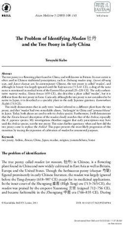 The Problem of Identifying Mudan 牡丹 and the Tree Peony in Early China - Brill