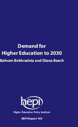 Demand for Higher Education to 2030 - Bahram Bekhradnia and Diana Beech HEPI Report 105
