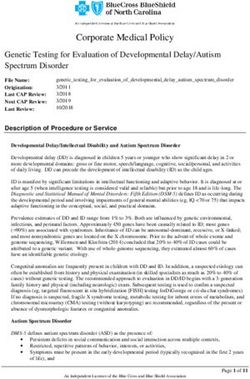 Corporate Medical Policy Genetic Testing for Evaluation of Developmental Delay/Autism Spectrum Disorder