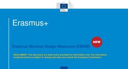 Erasmus+ Erasmus Mundus Design Measures (EMDM) - DISCLAIMER: This document is a draft and is provided for information only. The information ...