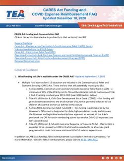 CARES Act Funding and COVID Expense Reimbursement FAQ