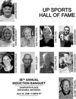 UP SPORTS HALL OF FAME - INDUCTION BANQUET 38TH ANNUAL - UP SPORTS HALL OF ...