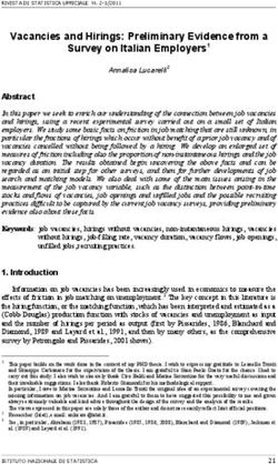 Vacancies and Hirings: Preliminary Evidence from a Survey on Italian Employers1