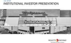 INSTITUTIONAL INVESTOR PRESENTATION - July 2020