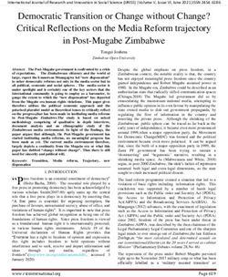 Democratic Transition or Change without Change? Critical Reflections on the Media Reform trajectory in Post-Mugabe Zimbabwe