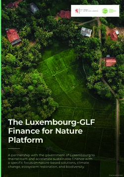 The Luxembourg-GLF Finance for Nature Platform - Global ...