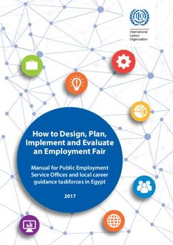 How to Design, Plan, Implement and Evaluate an Employment Fair - Manual for Public Employment Service O ces and local career guidance taskforces ...