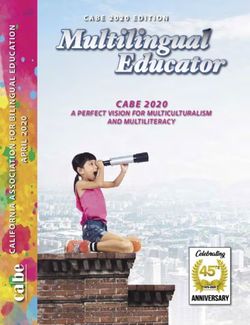 CABE 2020 CABE 2020 EDITION - A PERFECT VISION FOR MULTICULTURALISM AND MULTILITERACY - California Association for Bilingual Education