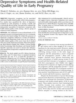 Depressive Symptoms and Health-Related Quality of Life in Early Pregnancy