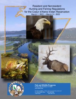 Resident and Nonresident Hunting and Fishing Regulations for the Coeur d'Alene Indian Reservation - March 1, 2021 - March 31, 2022