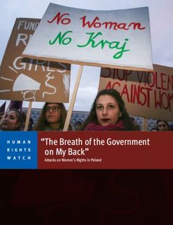 "The Breath of the Government on My Back" - Attacks on Women's Rights in Poland - Human Rights Watch