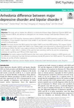 Anhedonia difference between major depressive disorder and bipolar disorder II