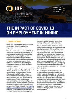 THE IMPACT OF COVID-19 ON EMPLOYMENT IN MINING