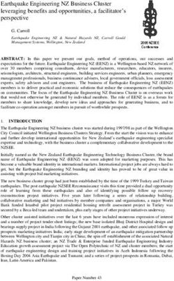 Earthquake Engineering NZ Business Cluster leveraging benefits and opportunities, a facilitator's perspective