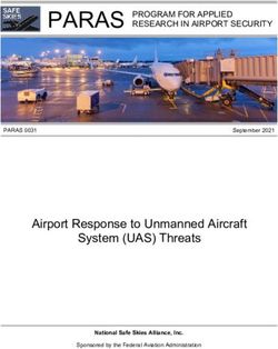 PARAS - Airport Response to Unmanned Aircraft System (UAS) Threats - PROGRAM FOR APPLIED RESEARCH IN AIRPORT SECURITY