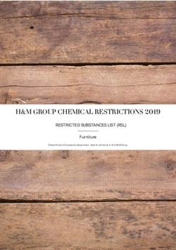 H&M GROUP CHEMICAL RESTRICTIONS 2019 - RESTRICTED SUBSTANCES LIST (RSL) Furniture - Sustainability Reporting
