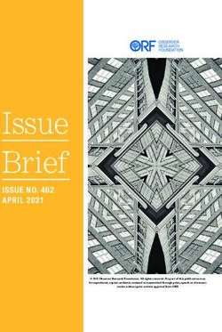 Issue Brief Issue No. 462 - APRIL 2021 - ORF