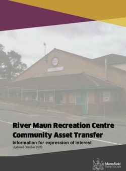 River Maun Recreation Centre Community Asset Transfer - Information for expression of interest Updated October 2020