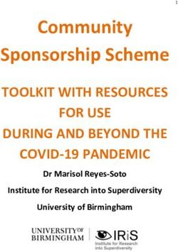 Community Sponsorship Scheme - TOOLKIT WITH RESOURCES FOR USE DURING AND BEYOND THE COVID-19 PANDEMIC