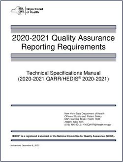 2020-2021 Quality Assurance Reporting Requirements