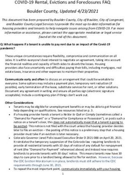 COVID-19 Rental, Evictions and Foreclosures FAQ Boulder County, Updated 4/23/2021