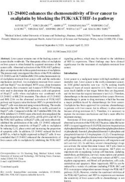 LY 294002 enhances the chemosensitivity of liver cancer to oxaliplatin by blocking the PI3K/AKT/HIF 1α pathway