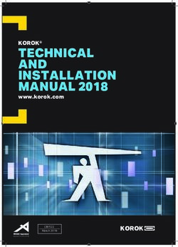 TECHNICAL AND INSTALLATION MANUAL 2018 - KOROK