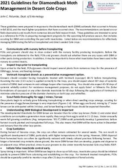 2021 Guidelines for Diamondback Moth Management in Desert Cole Crops