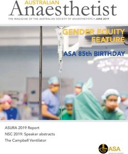 GENDER EQUITY FEATURE - ASA 85th BIRTHDAY - ASURA 2019 Report NSC 2019: Speaker abstracts The Campbell Ventilator - Australian Society of ...