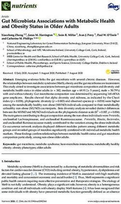 Gut Microbiota Associations with Metabolic Health and Obesity Status in Older Adults - MDPI