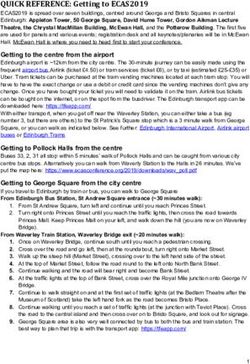 QUICK REFERENCE: Getting to ECAS2019