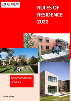 RULES OF RESIDENCE 2020 - Accommodation Services - La Trobe University