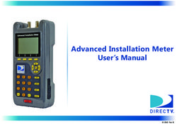 Advanced Installation Meter User's Manual