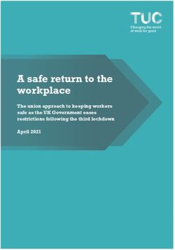 A safe return to the workplace - The union approach to keeping workers safe as the UK Government eases restrictions following the third lockdown ...