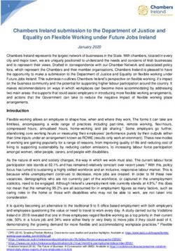 Chambers Ireland submission to the Department of Justice and Equality on Flexible Working under Future Jobs Ireland