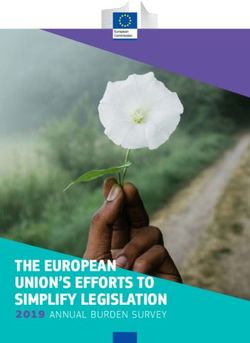 THE EUROPEAN UNION'S EFFORTS TO SIMPLIFY LEGISLATION - 2019 ANNUAL BURDEN SURVEY - European Commission