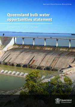 Queensland bulk water opportunities statement - December 2018 Update Department of Natural Resources, Mines and Energy