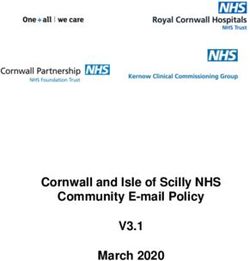 Cornwall and Isle of Scilly NHS Community E-mail Policy - V3.1 March 2020 - Cornwall NHS