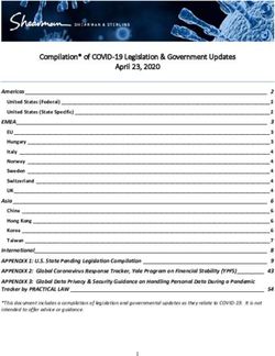 Compilation* of COVID-19 Legislation & Government Updates April 23, 2020